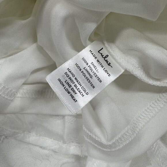 NWT Lulus Grace and Beauty White Burnout Floral Print Tiered Dress - Picture 8 of 9